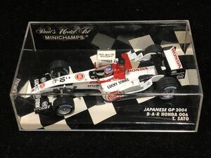 ミニチャンプス 1/43 JAPANESE GP 2004 B.A.R HONDA 006 T.SATO タバコ仕様（LUCKY STRIKE） (400 040010)