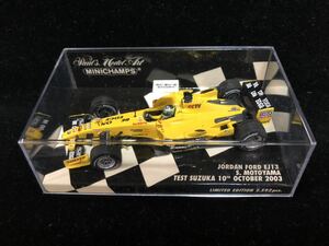 ミニチャンプス 1/43 JOPDAN FORD EJ13 S.MOTOYAMA TEST SUZUKA 10TH OCTOBER 2003 LIMITED EDITION 2,592pcs. (400 030036)