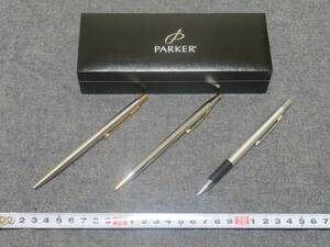 PARKER/CROSS/Tombow/ボールペン2本/シャープペンシル1本/箱付　検：パーカー/クロス/トンボ