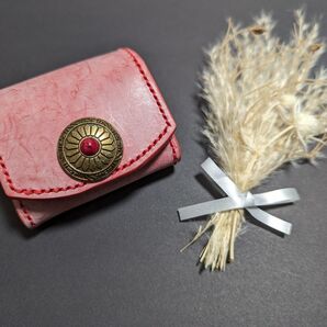 本革 ハンドメイド小銭入れ ゴーストレザー