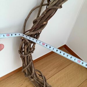 つる　大リース　楕円　50cm　アンティーク風　ハンドメイド　天然素材