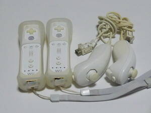RSJN86【送料無料 即日発送 動作確認済】Wii リモコン ヌンチャク 2個セット 任天堂 純正 RVL-003 白 ホワイト