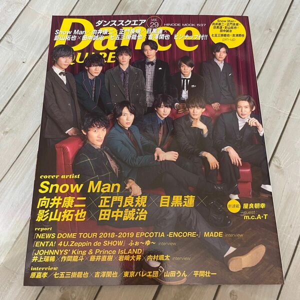 DanceSQUARE vol.29 ダンススクエア ダンスク SnowMan 滝沢歌舞伎 表紙SnowMan