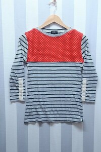 2-5638A/tricot COMME des GARCONS長袖ドット切替ボーダーTシャツ トリコ コムデギャルソン 送料200円　