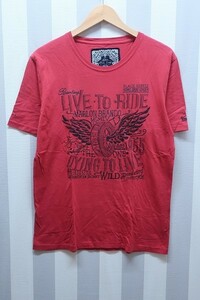 2-5791A/VINTAGE 55LIVE TO RIDE DYING TO LIVE マーロンブランド フライングホイール 半袖Tシャツ ヴィンテージ55 送料200円 