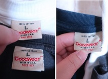 6-2981A/Goodwear 半袖ポケットTシャツ USA製 グッドウエア 3点セット_画像2