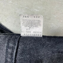 スーパービッグサイズ 90年代 USA製 Levi's リーバイス 545 後染め テーパード ブラックデニムパンツ バギー バギーデニム メンズW48_画像6