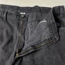 スーパービッグサイズ 90年代 USA製 Levi's リーバイス 545 後染め テーパード ブラックデニムパンツ バギー バギーデニム メンズW48_画像4