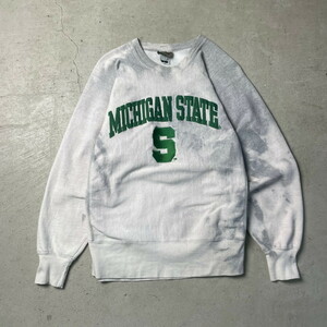 MICHIGAN STATE カレッジロゴワッペン リバースウィーブタイプ スウェットシャツ メンズL