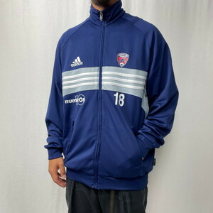 adidas アディダス サッカーチーム CLERMONT FOOT AUVERGNE クレルモン・フット ジャージ トラックジャケット メンズL相当