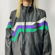 80年代 adidas アディダス ナイロン トラックジャケット メンズL相当_画像3