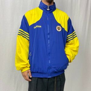 90年代 adidas アディダス Fenerbahce フェネルバフチェ トルコ サッカーチーム ポリエステル トラックジャケット メンズXL相当