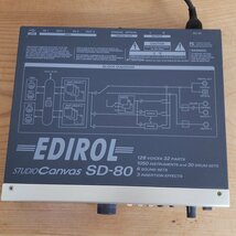 Roland スタジオキャンバス　Edirol SD-80 音響モジュール 1050音色、30ドラムセット 128ボイス 32パート 3マルチエフェクト 【80i3294】_画像4
