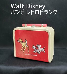 ウォルトディズニー　バンビ　レトロ トランク　ミラー付き　Walt Disney　小物入れ　バッグ　コレクター　ディズニー　【60z187】