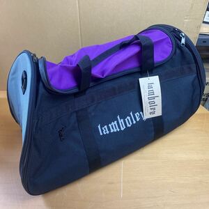 lamboleyボストンバッグ 2way ダッフルバッグ 防水 紫　黒　グレー　旅行バッグ　側面ポケット