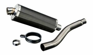 DELKEVIC スリップオンカーボンオーバルマフラー★KAWASAKI Z750 2007-2012 350mm KIT0937