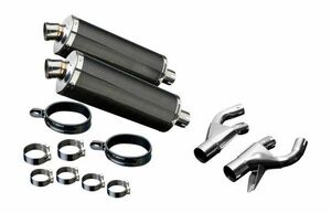 DELKEVIC スリップオンカーボンオーバルマフラー★YAMAHA VMAX1200 1984-2007 350mm KIT0970