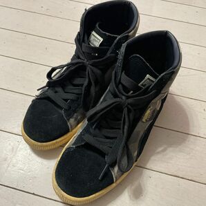 PUMA ハイカット　スニーカー　迷彩　24cm