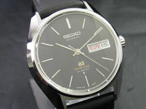 Grand Seiko/グランドセイコー GS SPECIAL スペシャル カットガラス Ref.6156-8010 Cal6156A ブラック オーバーホール/新品仕上済 1971年