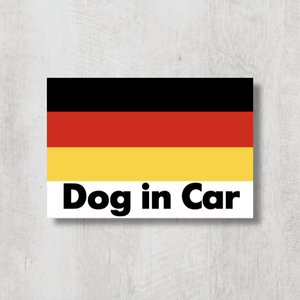 ドイツ国旗【Dog in Car/ドッグインカー】マグネットステッカー