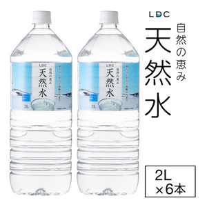 【6本】ミネラルウォーター 2L LDC 栃木産 自然の恵み 天然水 軟水