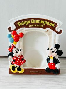 希少品 東京ディズニーランド開園時 写真立て 昭和レトロ Disney ミッキーミニーフォトフレームレア