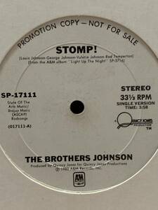 U.S Promo only 12『STOMP』by Brothers Johnson 1980年ソウル・ディスコ大ヒット！レア