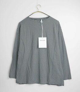 送料無料* キャプテンサンシャイン ◆ 23SS Hard Twisted Border Jersey Boatneck L/S Tee 黒 42 ボーダー 長袖 カットソー ◆K2B