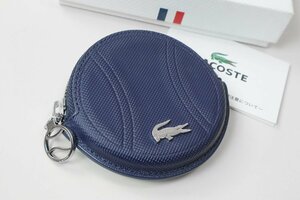 LACOSTE ラコステ ★ コインケース テニスボールモチーフ ネイビー 財布 小銭入れ 箱付１円◆C3