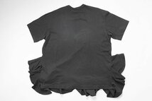 美品★ COMME des GARCONS SHIRT ◆ 23SS 裾フリル Tシャツ 半袖 カットソー 黒 XS オーバーサイズ コムデギャルソン◆ K2A_画像3