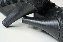 BOTTEGA VENETA ◆ レザー ヒール ショートブーツ 36 (約23cm) 黒 サイドジップ 靴 ボッテガヴェネタ ◆G1016_画像6