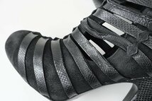 BOTTEGA VENETA ◆ レザー ヒール ショートブーツ 36 (約23cm) 黒 サイドジップ 靴 ボッテガヴェネタ ◆G1016_画像5