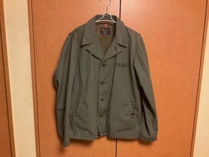 ALPHA INDUSTRIES 中古アルファインダストリーズ N-4デッキジャケット OLIVE XL