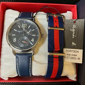 * Agnes B * FCRT304 wristwatch agnes b. [bon voyage!] Large size limitated model limited amount 800ps.@ Seiko watch 