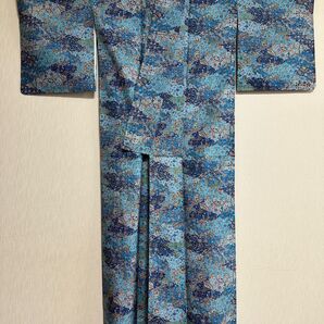 未使用 着物 花草模様 肩身丈163cm
