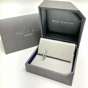 t)スタージュエリー STAR JEWELRY ピアス K10 ホワイト DIA CLICK HOOP P サイズL 2JP0803 ダイヤモンド0.05ct 片耳用 中古 ※専用ケース有の画像1