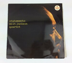 LP レコード statements:milt jackson quartet ミルト・ジャクソンのステートメント SNY 8 ミルトジャクソン四重奏団 モダン ジャズ m811-B