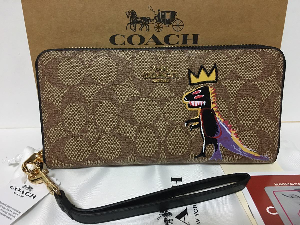 COACH 長財布 ラウンドファスナー コーチ×バスキア｜PayPayフリマ