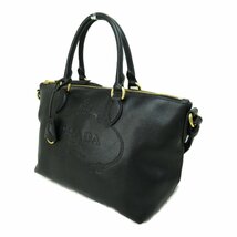 PRADA プラダ トートバッグ トートバッグ ブラック系 カーフ（牛革） 中古 レディース_画像2