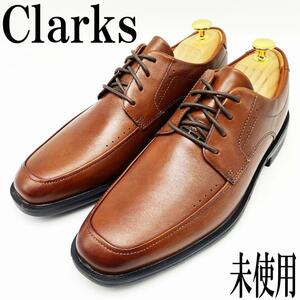 SU94[ unused ]Clarks Clarks U chip UK6.5G Brown men's shoes business shoes 