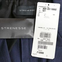 1円/秋冬/STRENESSE/DE38サイズ/ウール ストライプ 比翼ジャケット インポート ストラネス 新品/紺/ネイビー/hz332/_画像5