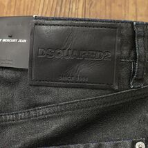 1円/DSQUARED2/42サイズ/美脚デニム パンツ S71LB0868 SEXY MERCURY JEAN ラメ イタリア製 モード 新品/黒×シルバー/gc116/_画像6