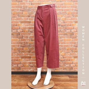 1円/秋冬/FOSSI/40(M)サイズ/コーデュロイ タック キャロット パンツ 日本製 フォッシィ 新品/ピンク/hz582/