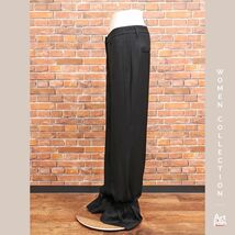 1円/秋冬/DOROTHEE SCHUMACHER/3(M)サイズ/レーヨン 裾リボン ワイドパンツ インポート ドロシーシューマッハ 新品/黒/ブラック/hz624/_画像2