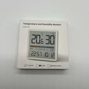 温湿度計 デジタル湿度計 AKI1536 室内温度計 壁掛け 卓上スタンド マグネット快適度表示 デート時計付き LCD見やすい大画面 白 梅雨対策