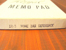 ビンテージ50’s60’s●HOME BAR REFERENCEメモパッド●231001j8-otclct雑貨インテリアメモ帳_画像8