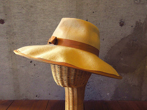 ビンテージ-70’s●レディースフェルトハットベージュ●231030k2-w-ht-flt -1970s帽子ウール女性用USA製