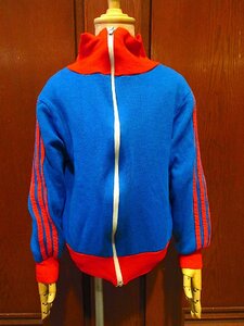  Vintage 70's80's* Kids reverse side nappy Zip up jersey blue × red size 10*231002c4-k-jk 1970s1980s child clothes jersey old clothes outer 