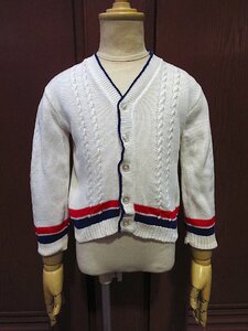 Ретро 70 's • Детский кабель вязаный трикотаж белый 231016c5 - k - cdg1970s Детская одежда рубашка старый свитер