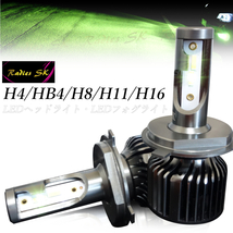 グリーンレモン ライムイエロー LEDヘッドライト フォグランプ H4 ハイエース 12V 24V バルブ 12000LM 車検対応 2021最新 1年保証_画像1